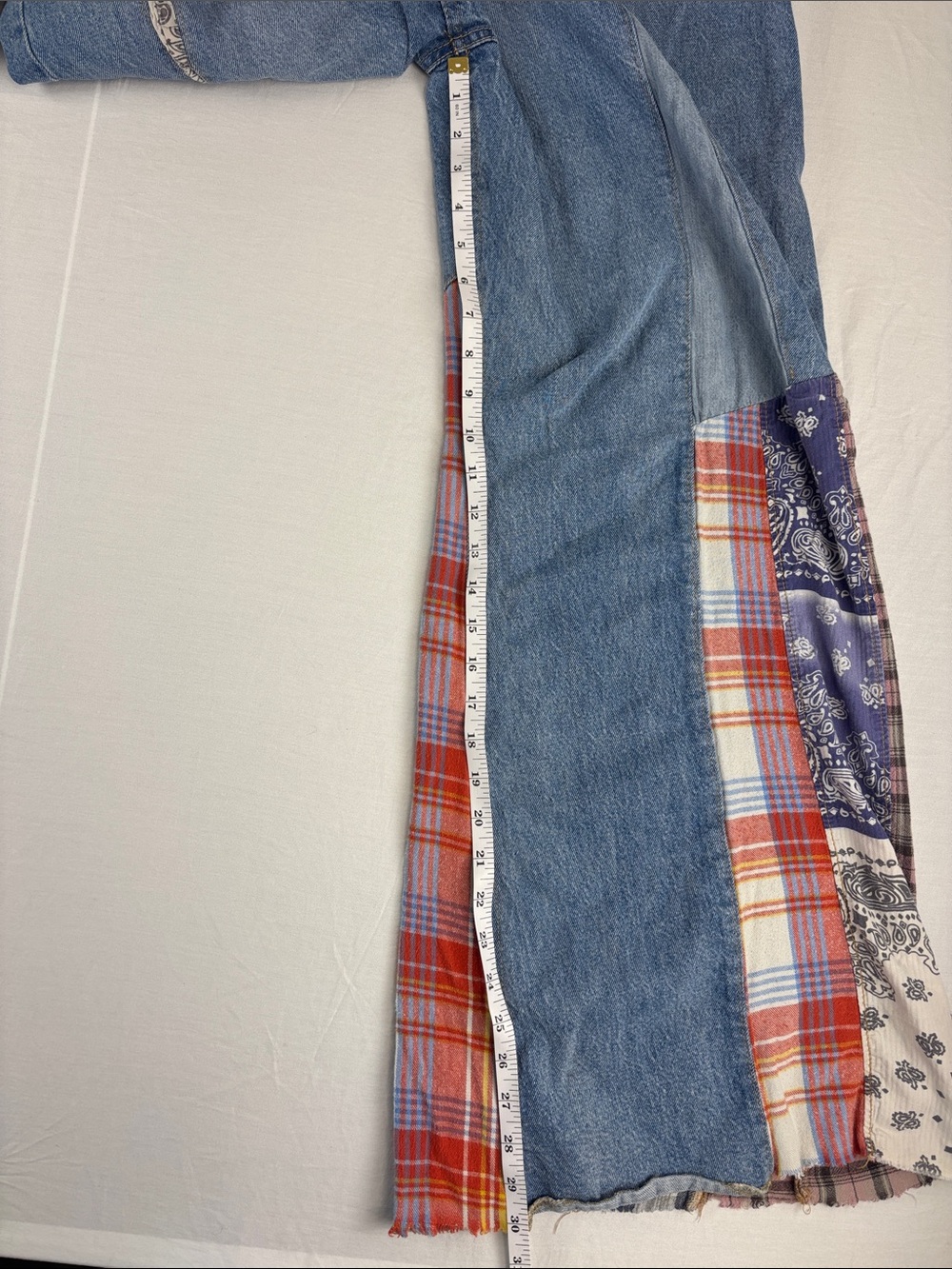 We The Free Cortez Pieced Jeans Quilted Patchwork size 30 - Picture 9 of 10